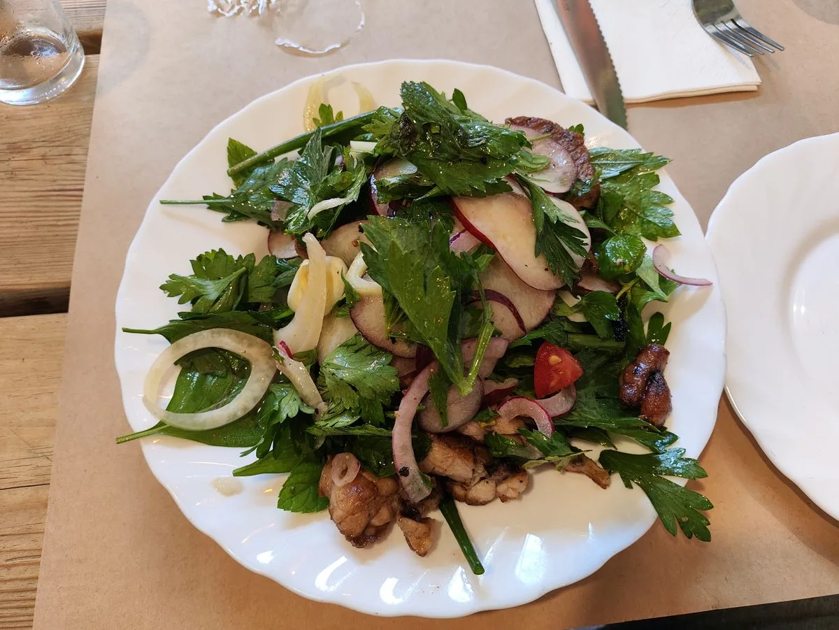 Mixed Greens Salad with Radish and Herbs