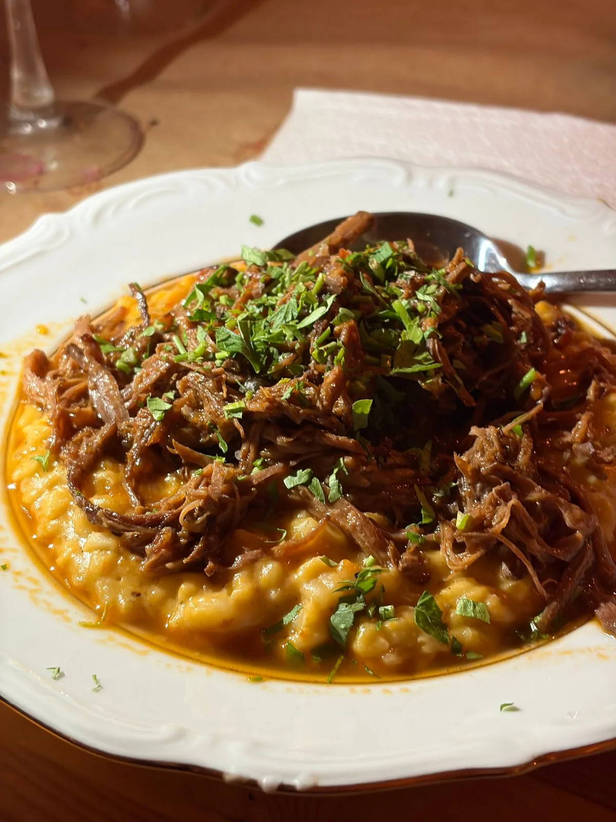 Braised Beef with Polenta