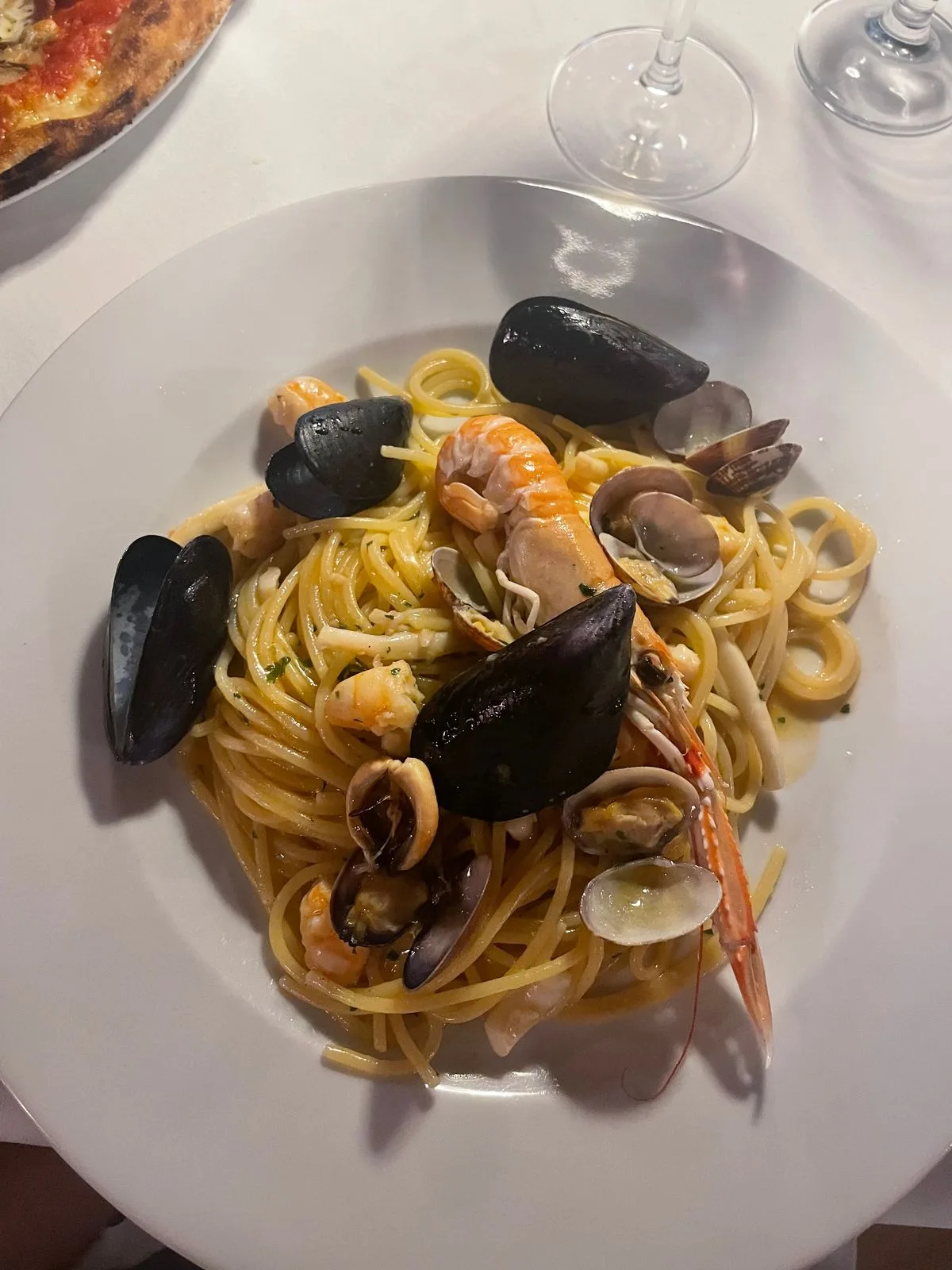Spaghetti with Shrimp, Clams, and Mussels