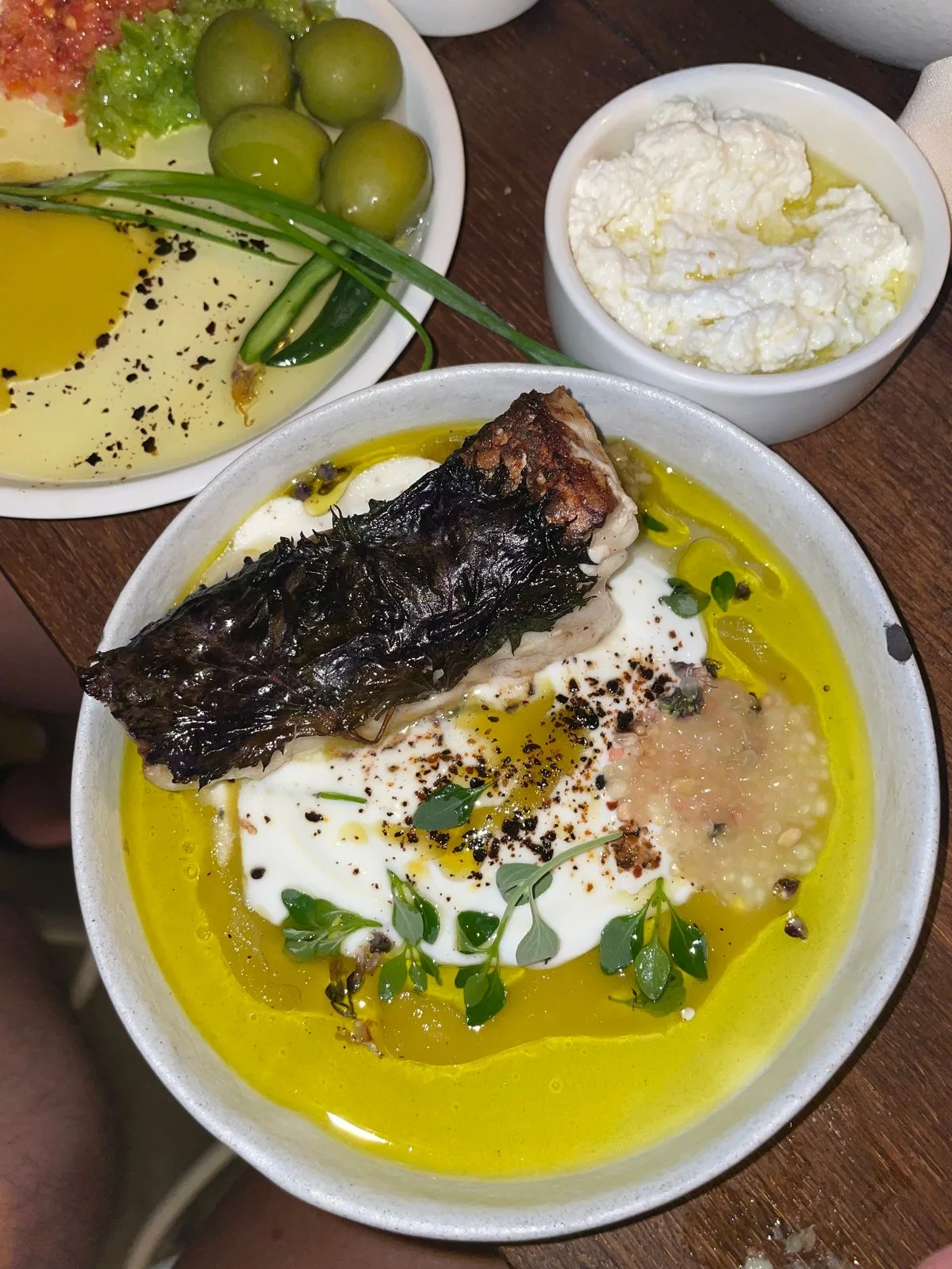 Grilled Fish with Yogurt and Olive Oil