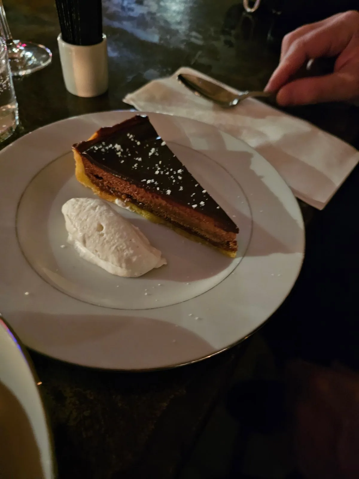 Chocolate Tart with Whipped Cream
