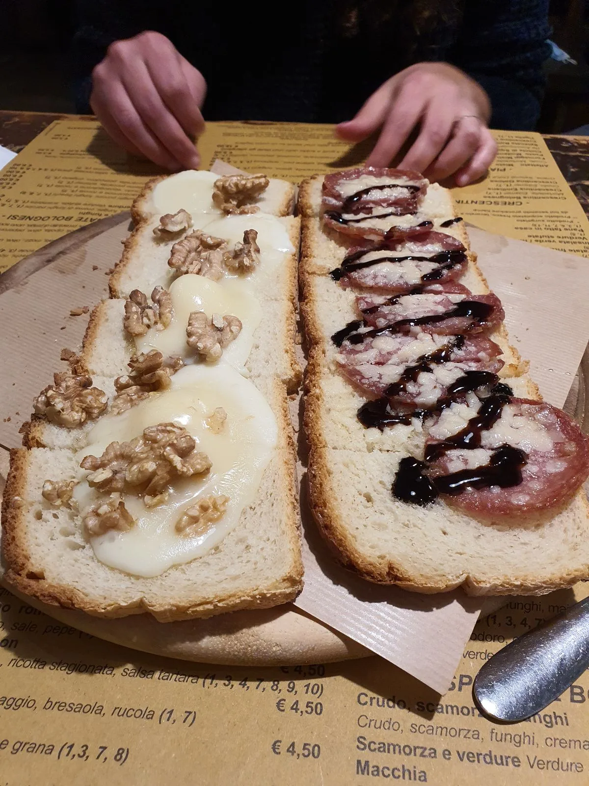 Bruschetta with Salami and Balsamic Glaze