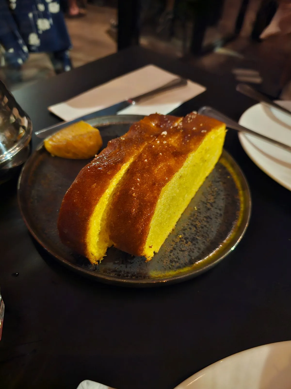 Yellow Soft Bread with Ghee Butter