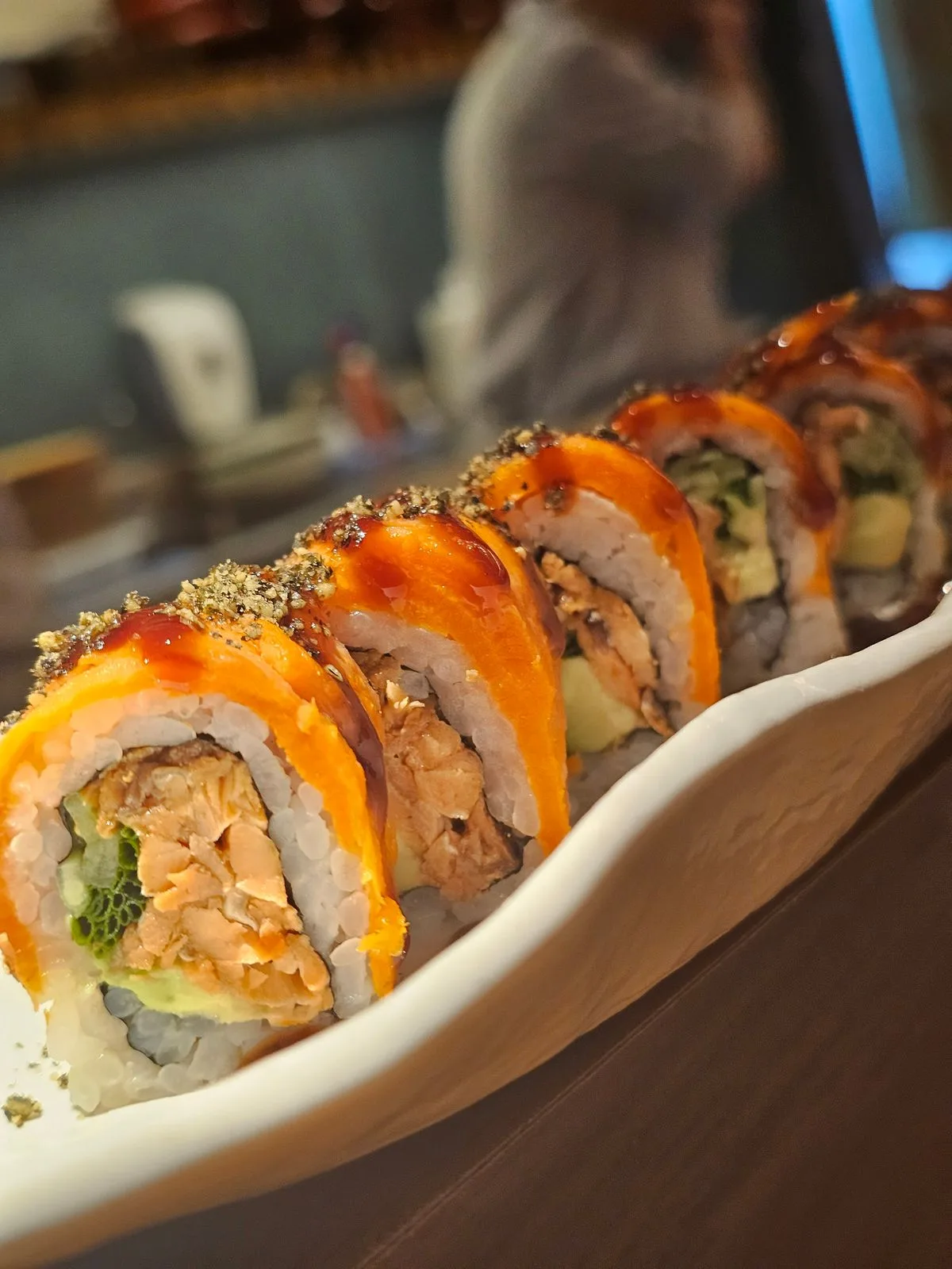 Baked Salmon Sushi Roll