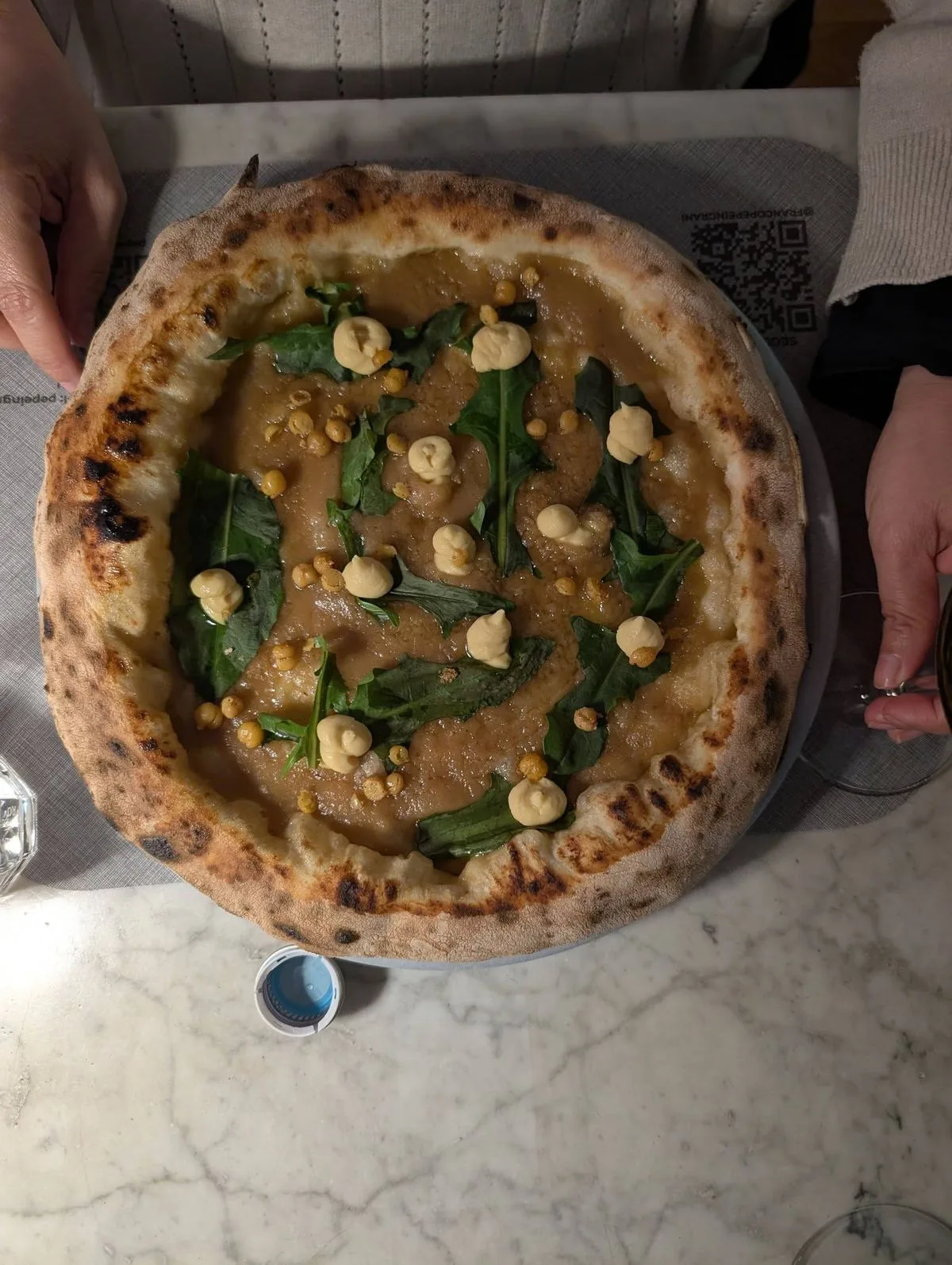 Pizza with Hummus