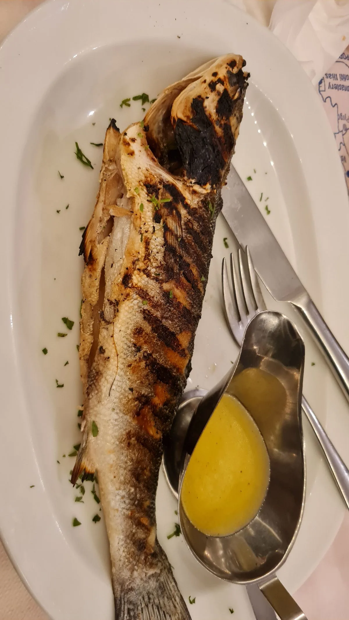 Whole Grilled Sea Bass